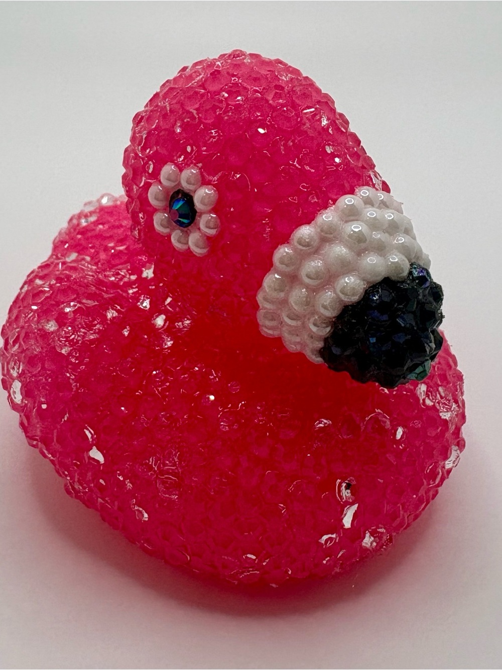 ‘Shimmer Flamingo’ Cruise/Jeep Duck, Custom Embelished 2in x 2in